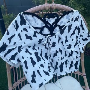Cute tie cow top :)